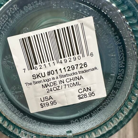 NWT Starbucks Iridescent Mermaid Scale Tumbler Teal Venti 24oz. - Picture 5 of 5